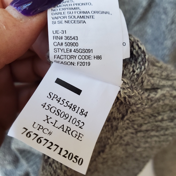 IZOD Oversized Sweater Size XL Shawl Collar - Picture 9 of 11